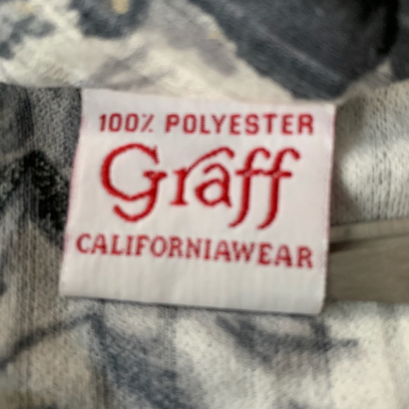 Vintage 60s 70s Graff Californiawear Rose Floral Tie Neck Pussy Bow Ribb… - Picture 7 of 16